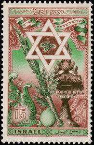 Star of David with Sukkot Symbols