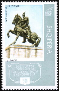 Equestrian Statue of Skanderbeg, Krujë