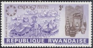 EXPO ’67 Emblem, Africa Place and Drum and Vessels