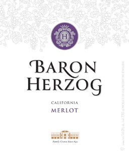 Drink Label: Baron Herzog California Merlot (Herzog Wine Cellars ...
