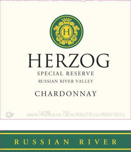 Drink Label: Herzog Special Reserve Chardonnay Russian River (Herzog ...