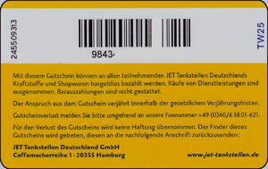 Tank- und Warengutschein