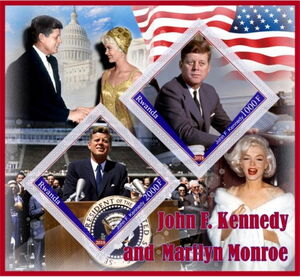 Stamp: Great People John Kennedy and Marilyn Monroe (Rwanda: Illegal