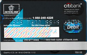 CITI bank Banking Card
