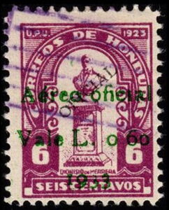 Stamp: Dionisio de Herrera overprinted (Honduras(Officials 1933) Mi:HN