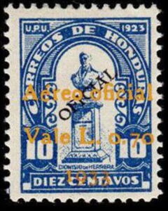 Stamp: Dionisio de Herrera overprinted (Honduras(Officials 1933) Mi:HN