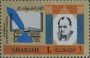 Inkwell with Quill Pen and Books