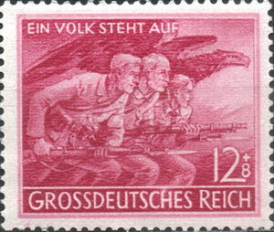 Volkssturm members, eagle