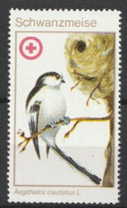 Red Cross Birds - Aegithalos caudatus