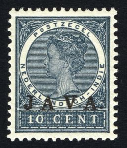 Queen Wilhelmina (Overprinted `Java`)