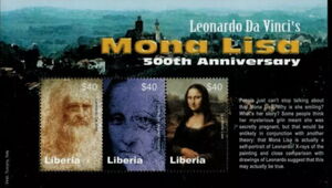 Марка: Leonardo Da Vinci's Mona Lisa 500th Anniversary (Либерия