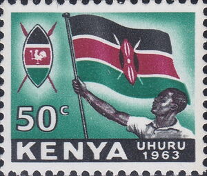Kenyan with Kenyan flag