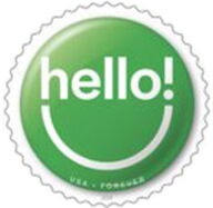 Stamp: Hello Button (United States of America(Pinback Buttons (2024 ...
