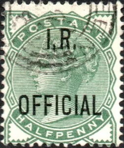 Stamp: Queen Victoria (1819-1901) - Overprint - I.R. OFFICIAL (United