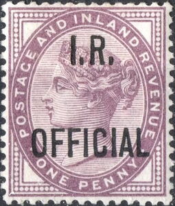 Stamp: Queen Victoria (1819-1901) - Overprint - I.R. OFFICIAL (United