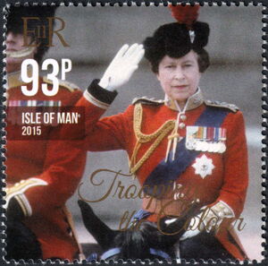 Stamp: Trooping The Colour (Isle of Man(The Reign of HM Queen Elizabeth ...
