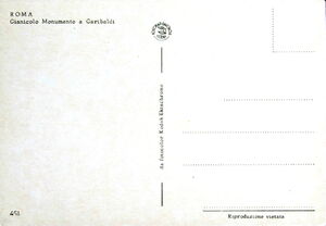 Rome. Garibaldi Monument on Janiculum Hill