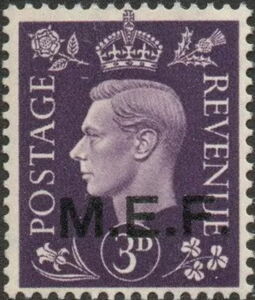 British Stamp Overprinted "M.E.F"