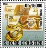 Snake, Aruba 25-Florin Note