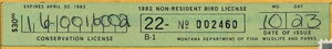 Non-Resident Bird License