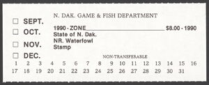 NR. Waterfowl Stamp
