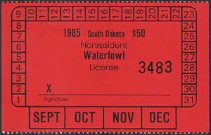 Nonresident Waterfowl License