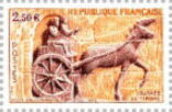 Stamp: Gallo-Roman Post Design of 1963 (France(Great Moments In French ...