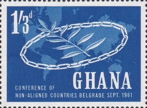 World Map, Chain and Olive Branch