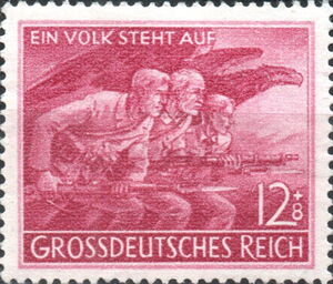 Volkssturm members, eagle