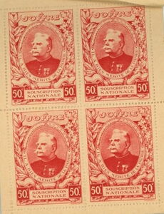 National subscription for the statue of Joffre