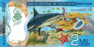 Banknote: 2,000 Colones (Costa Rica(2018-2022 Polymer Issue) Wor:P-281b 💴
