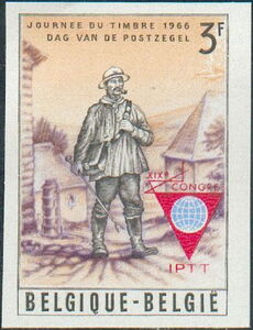 Rural Postman (1852), Emblem of the PTTI Congress, Brussels