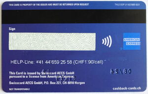 Swisscard AECS American Express Cashback 0321