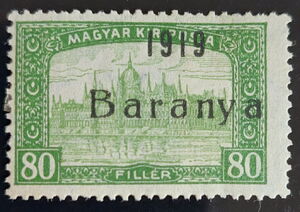 Black overprint: '1919 Baranya'