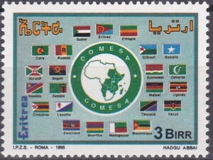 Emblem surrounded by country flags