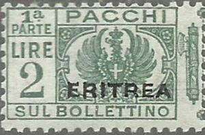 Pacchi Postali Overprint "Eritrea"