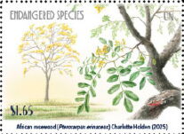 Stamp: African Rosewood (Pterocarpus erinaceus) (UNO New York ...