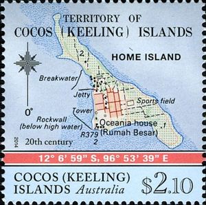 20th Century Map of Home Island