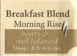 Thee label: Breakfast Blend Morning Rice (Numi, Verenigde Staten van ...