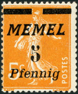 The Seederess, italic overprint Memel