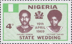 Yakubo Gowon and Victoria Zakari