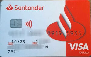 Bank Card: Santander (Banco Santander Rio, ArgentinaCol:AR-VI-0275.04 💳