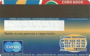 Bank Card: El Monte (El Monte - Caja de Sevilla y Huelva, SpainCol:ES