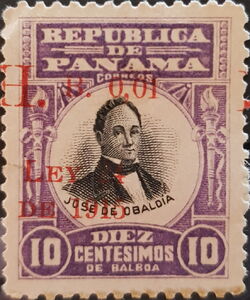 José de Obaldía overprinted and Surcharged