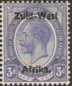 King George V, overprinted in Afrikaans