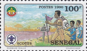 Scouts Hiking at Lake Retba