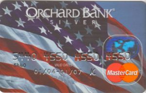 Bank Card Orchard Bank Silver Orchard Bank United States Of