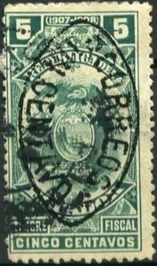 Overprinted Fiscal stamps