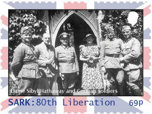 Dame Sibyl Hathaway and German Soldiers