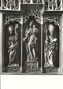 MAINZ・DOM. Altar der Ketteler-Kapelle, Altar neu, Plastiken um 1520